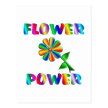 Flower power carte postale