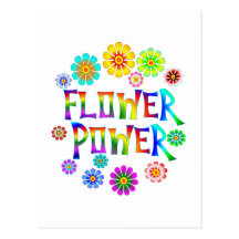 FLOWER POWER CARTE POSTALE