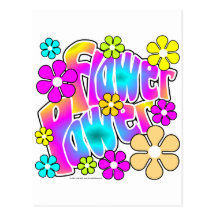 Flower power carte postale