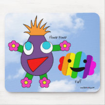 Flower power et duvet Mousepad Tapis De Souris