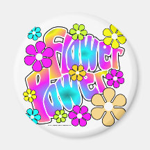 Flower power magnets pour réfrigérateur