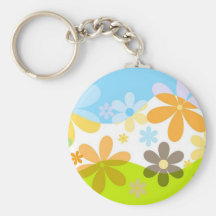 Flower power porte-clés