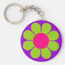 Flower power porte-clés