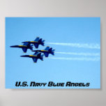 Flyby de signature d'anges bleus affiche