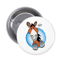 Foin de cheval de Brown ! Badges Avec Agrafe