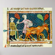 Fol.59r octobre : Labourage Posters