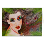 Folding carte `` dame Butterfly´´