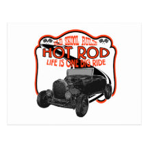 Folie de hot rod carte postale