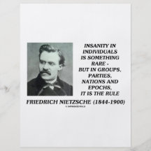 Folie de Nietzsche rare dans la citation de person Prospectus Personnalisés