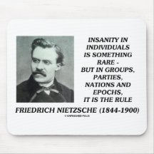 Folie de Nietzsche rare dans la citation de person Tapis De Souris