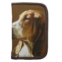 Folio de portefeuille de photo de Basset Hound Agendas Folio