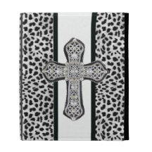 Folio d'iPad de Caseable de croix de fausse pierre Coque iPad