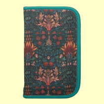 Folio floral abstrait de cru pochettes folios
