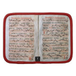 Folio médiéval de musique agendas folio