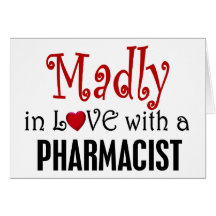 Follement dans l'amour avec un pharmacien cartes de vœux