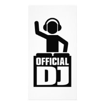 Fonctionnaire DJ Cartes De Vœux Avec Photo