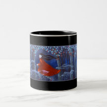 Fonctionnement dans les bois la nuit. Sur le noir Tasse