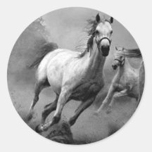 Fonctionnement de cheval autocollants ronds