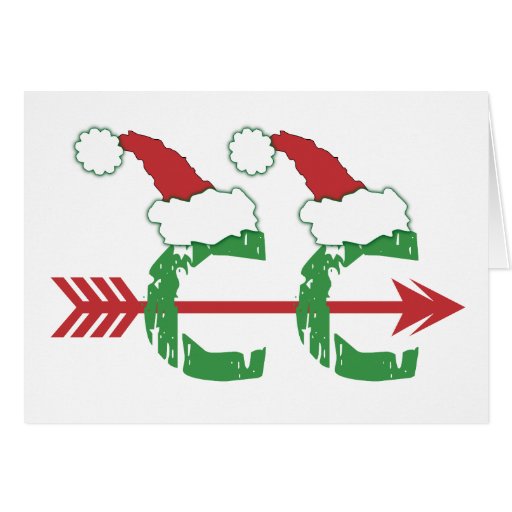 Fonctionnement drôle de pays croisé de Noël Cartes De Vœux
