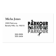 Fonctionnement libre de Parkour Carte De Visite