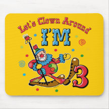 Font le clown autour le 3ème anniversaire tapis de souris