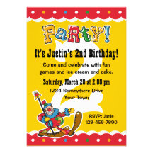 Font le clown autour les 2èmes invitations de fête