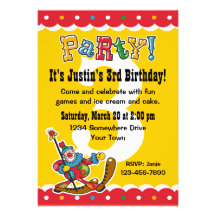 Font le clown autour les 3èmes invitations de fête