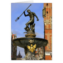 Fontaine de Neptune à Danzig Carte