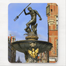Fontaine de Neptune à Danzig Tapis De Souris