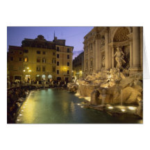 Fontaine de TREVI la nuit, Rome, Latium, Italie Carte