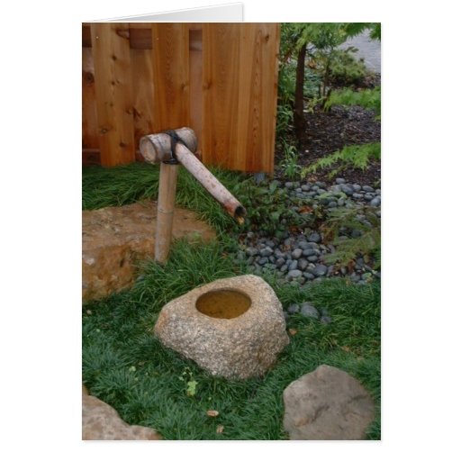 Fontaine en bambou cartes de vœux