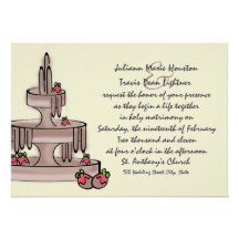 Fontaine et fraises de chocolat invitations personnalisées