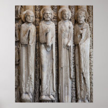 fontes des statues de la façade de Chartres Posters