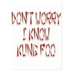 foo de kung drôle cartes postales