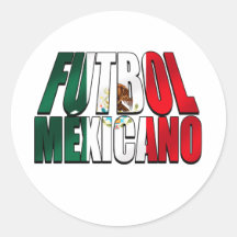Football Mexicano - logo de drapeau du Mexique d'a Adhésif Rond