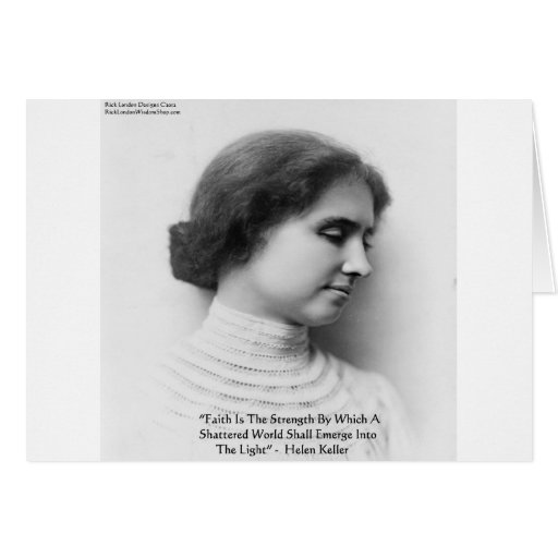 Force de Helen Keller cadeaux de citation de sages Carte