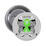 Force de papillon de survivant de lymphome badge
