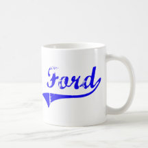Ford donnent un nom de famille le style classique tasses à café