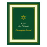 Forest Green et carte de réponse de Mitzvah de bar Faire-parts