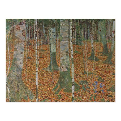 Forêt de bouleau par Gustav Klimt, art vintage Cartes Postales Zazzle Forêt de bouleau par Gustav Klimt, art vintage Cartes Postales Zazzle