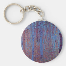 Forêt de hêtre par Gustav Klimt Porte-clés