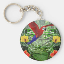 Forêt tropicale tropicale porte-clé