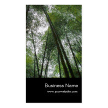 Forêts de nature/en bambou cartes de visite personnelles