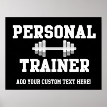 Formation noire et blanche de Dumbell d'entraîneur Poster