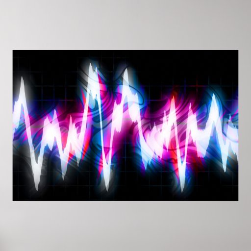 Forme d'onde géniale d'audio du graphique EQ Posters