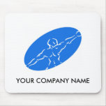 Forme physique Mousepad personnalisable - bleu Tapis De Souris