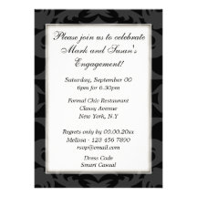 Formels blancs noirs PERSONNALISENT Invitations