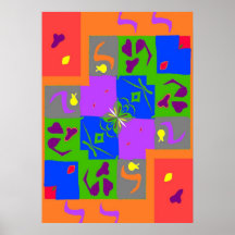 Formes abstraites de style de Matisse Affiches