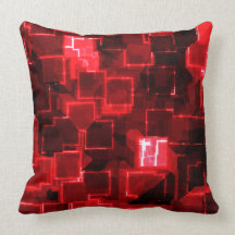 Formes de lumière rouge coussin