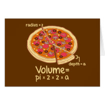 Formule mathématique = Pi*z*z*a de volume de pizza cartes
